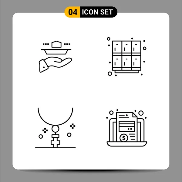 Conjunto Iconos Creativos Universales Simplemente Vector Ilustraciones Para Aplicaciones Web — Vector de stock