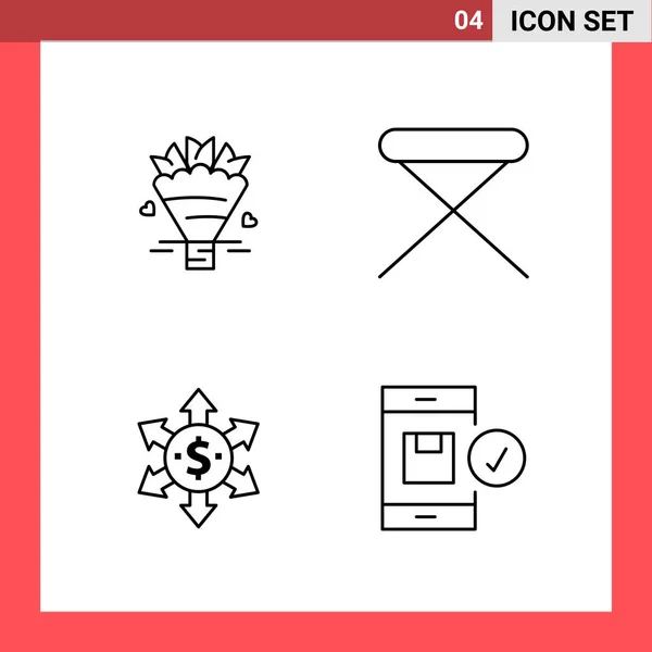 Set Universal Creative Icons Simply Vector Illustrations Web Mobile Apps — Stock Vector