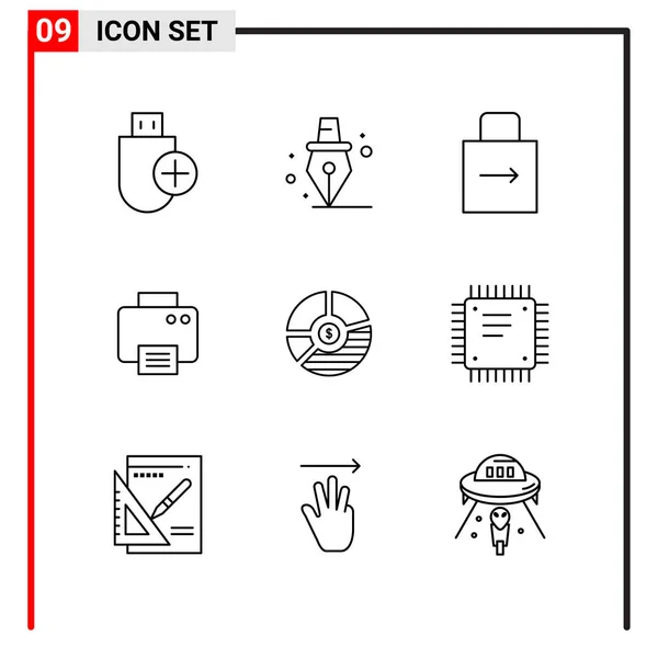 Set Universal Creative Icons Simply Vector Illustrations Web Mobile Apps — Stock Vector