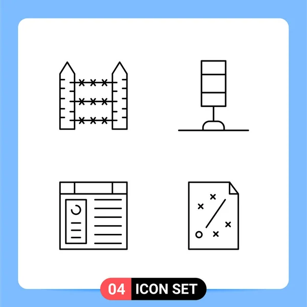 Set Universeller Kreativer Symbole Einfach Vektorillustrationen Für Web Und Mobile — Stockvektor