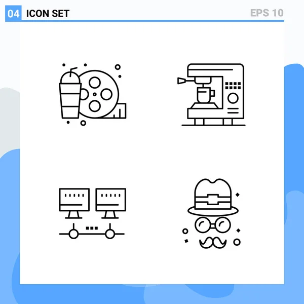 Set Universal Creative Icons Simply Vector Illustrations Web Mobile Apps — Stock Vector