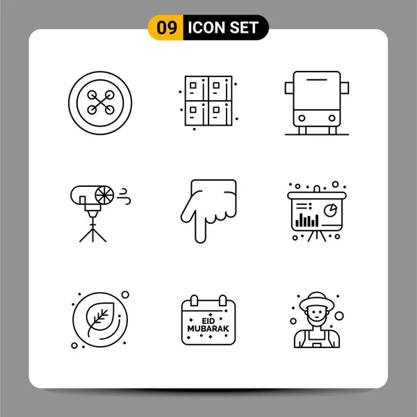 Conjunto Iconos Creativos Universales Simplemente Vector Ilustraciones Para Aplicaciones Web — Vector de stock