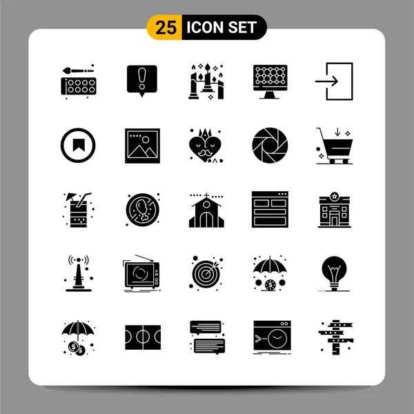 Set Universal Creative Icons Simply Vector Illustrations Web Mobile Apps — Stock Vector