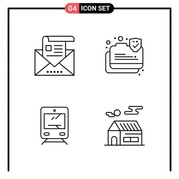 Set Universal Creative Icons Simply Vector Illustrations Web Mobile Apps — Stock Vector