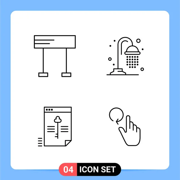 Conjunto Iconos Creativos Universales Simplemente Vector Ilustraciones Para Aplicaciones Web — Vector de stock