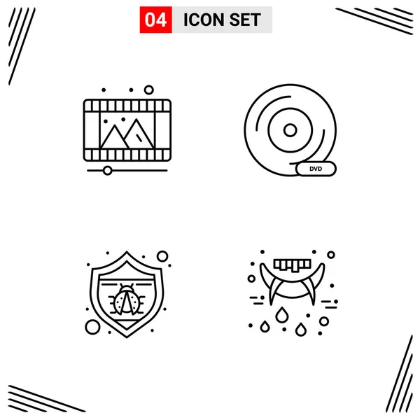 Conjunto Iconos Creativos Universales Simplemente Vector Ilustraciones Para Aplicaciones Web — Vector de stock