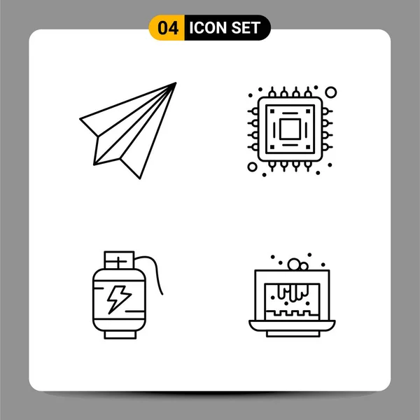 Conjunto Iconos Creativos Universales Simplemente Vector Ilustraciones Para Aplicaciones Web — Archivo Imágenes Vectoriales