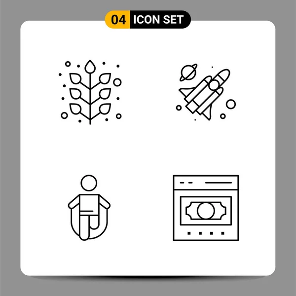 Conjunto Iconos Creativos Universales Simplemente Vector Ilustraciones Para Aplicaciones Web — Vector de stock