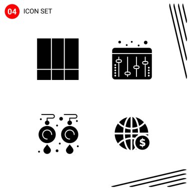 Evrensel yaratıcı simgeler kümesi, web ve mobil uygulamalar ve projeler için basit vektör illüstrasyonları 