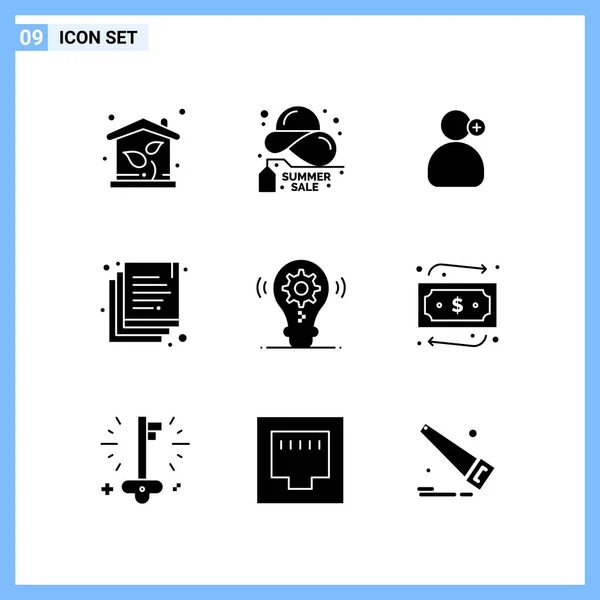 Conjunto Iconos Creativos Universales Simplemente Vector Ilustraciones Para Aplicaciones Web — Vector de stock