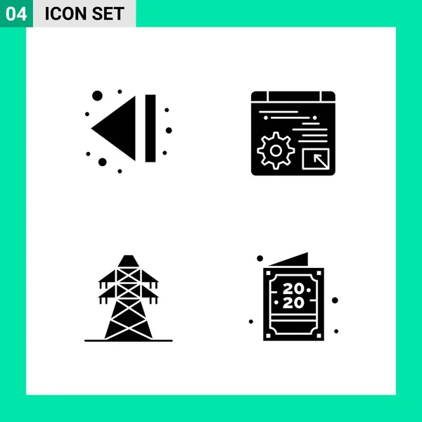 Conjunto Iconos Creativos Universales Simplemente Vector Ilustraciones Para Aplicaciones Web — Vector de stock