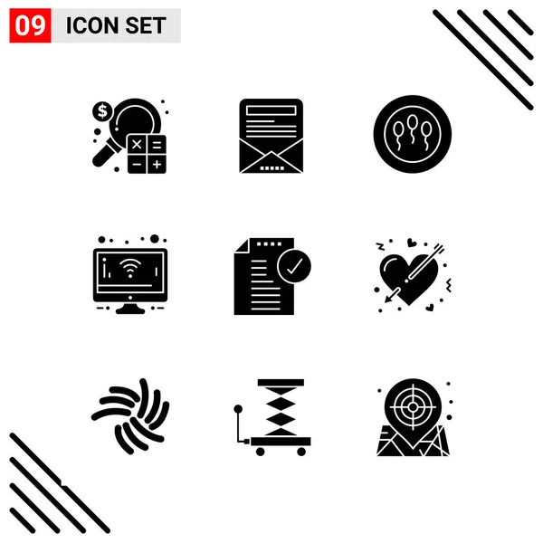 Conjunto Iconos Creativos Universales Simplemente Vector Ilustraciones Para Aplicaciones Web — Vector de stock