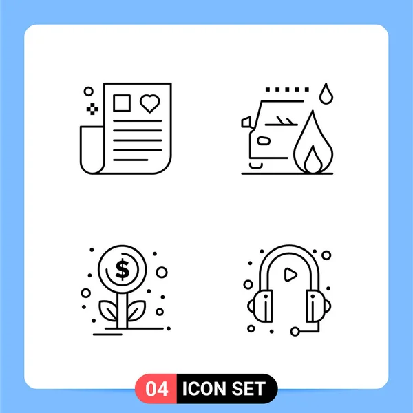 Conjunto Iconos Creativos Universales Simplemente Vector Ilustraciones Para Aplicaciones Web — Vector de stock