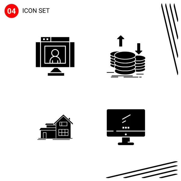 Conjunto Iconos Creativos Universales Simplemente Vector Ilustraciones Para Aplicaciones Web — Vector de stock