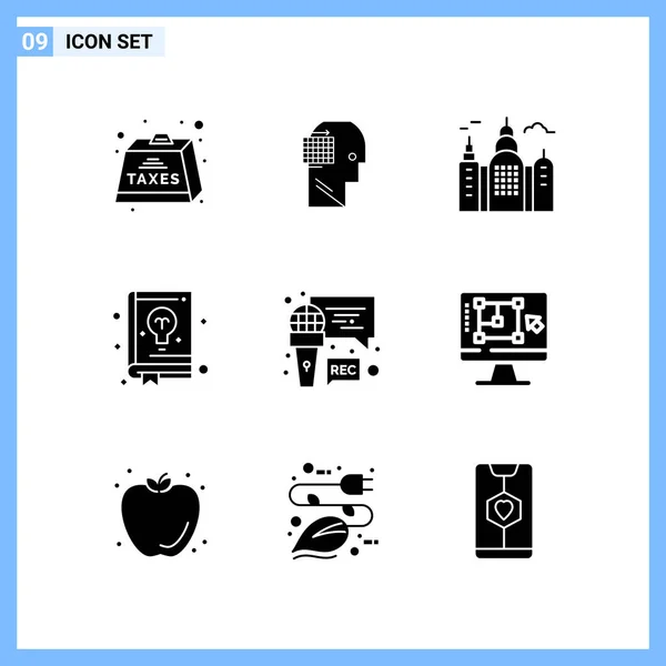 Conjunto Iconos Creativos Universales Simplemente Vector Ilustraciones Para Aplicaciones Web — Vector de stock