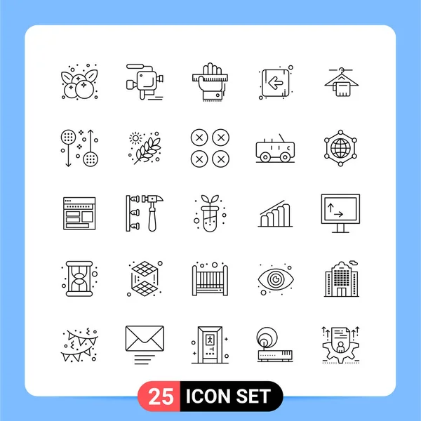 Set of 25 Universal Business Icons Vector — Stock Vector