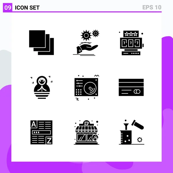 Conjunto Iconos Creativos Universales Simplemente Vector Ilustraciones Para Aplicaciones Web — Archivo Imágenes Vectoriales