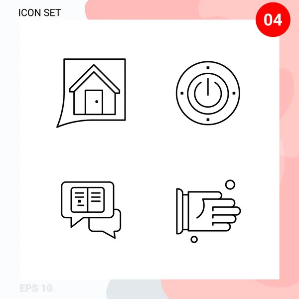 Set Universal Creative Icons Simply Vector Illustrations Web Mobile Apps — Stock Vector