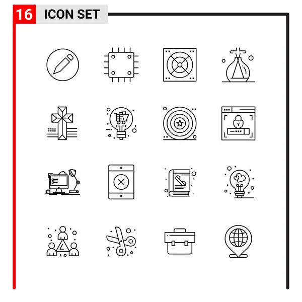 Set Universal Creative Icons Simply Vector Illustrations Web Mobile Apps — Stock Vector