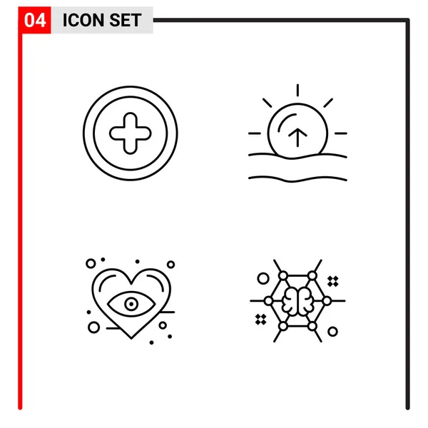 Set Universele Creatieve Iconen Vectorillustratie — Stockvector