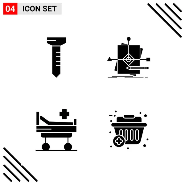 Conjunto Iconos Creativos Universales Simplemente Vector Ilustraciones Para Aplicaciones Web — Vector de stock