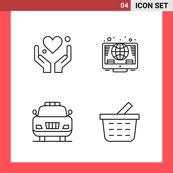 Conjunto Iconos Creativos Universales Simplemente Vector Ilustraciones Para Aplicaciones Web — Vector de stock