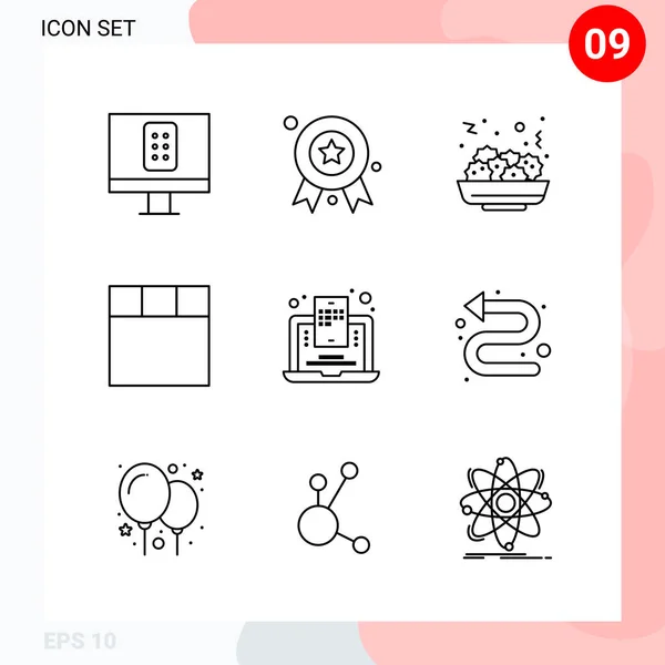 Conjunto Iconos Creativos Universales Simplemente Vector Ilustraciones Para Aplicaciones Web — Vector de stock