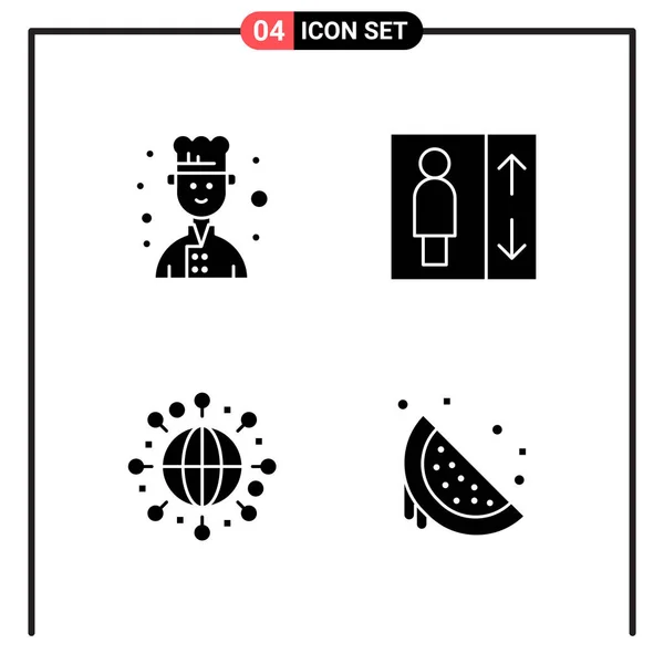 Conjunto Iconos Creativos Universales Simplemente Vector Ilustraciones Para Aplicaciones Web — Vector de stock