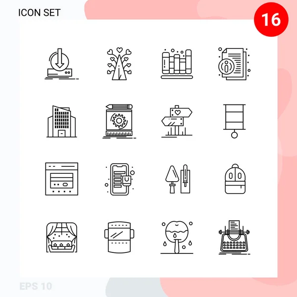 Conjunto Iconos Creativos Universales Simplemente Vector Ilustraciones Para Aplicaciones Web — Vector de stock