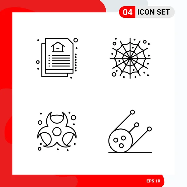 Conjunto Iconos Creativos Universales Simplemente Vector Ilustraciones Para Aplicaciones Web — Archivo Imágenes Vectoriales