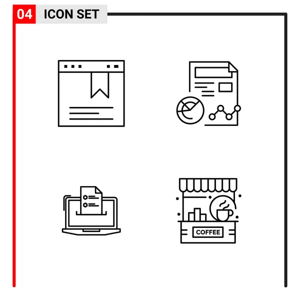 Set Universeller Kreativer Symbole Einfach Vektorillustrationen Für Web Und Mobile — Stockvektor