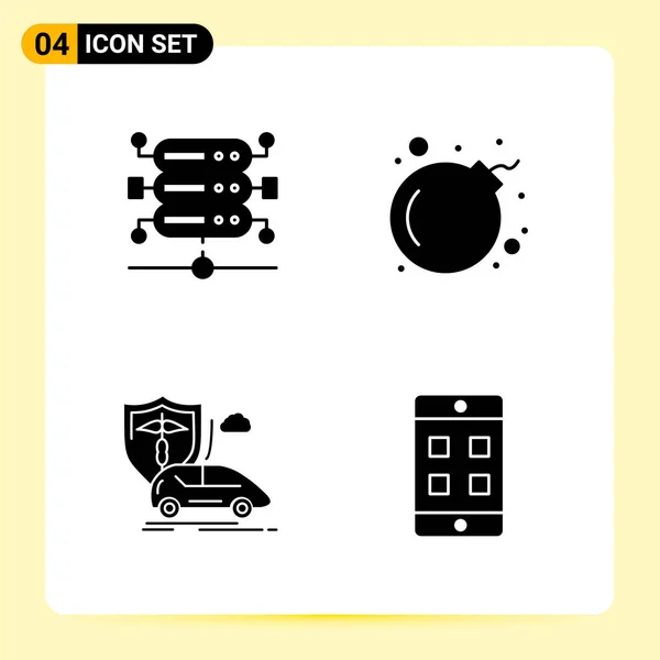 Conjunto Iconos Creativos Universales Simplemente Vector Ilustraciones Para Aplicaciones Web — Archivo Imágenes Vectoriales