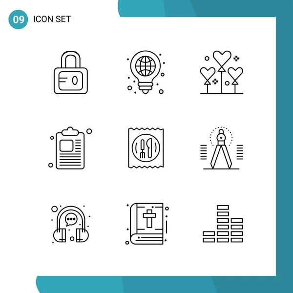 Set Universal Creative Icons Simply Vector Illustrations Web Mobile Apps — Stock Vector