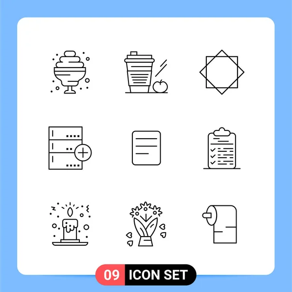 Conjunto Iconos Creativos Universales Simplemente Vector Ilustraciones Para Aplicaciones Web — Vector de stock