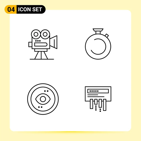 Conjunto Iconos Creativos Universales Simplemente Vector Ilustraciones Para Aplicaciones Web — Vector de stock