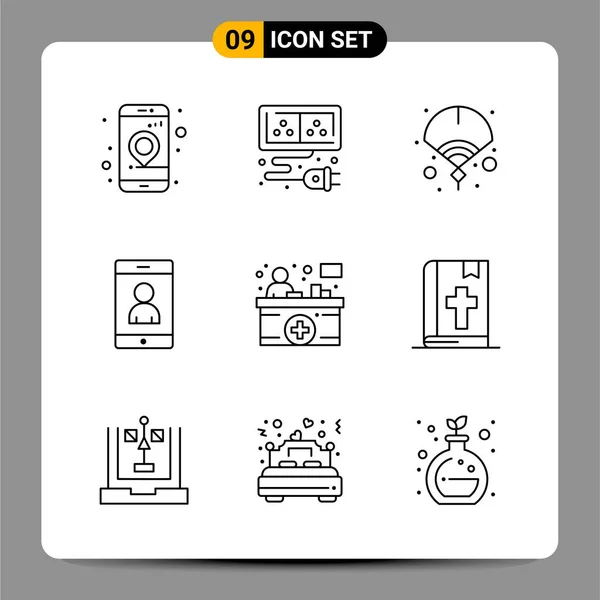 Set Universal Creative Icons Simply Vector Illustrations Web Mobile Apps — Stock Vector