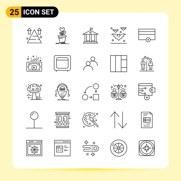 Set Universal Creative Icons Simply Vector Illustrations Web Mobile Apps — Stock Vector