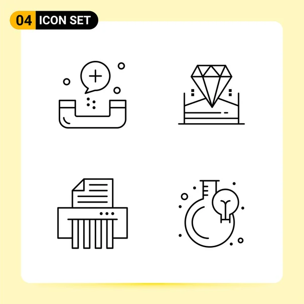 Conjunto Iconos Creativos Universales Simplemente Vector Ilustraciones Para Aplicaciones Web — Vector de stock