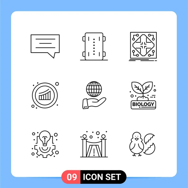 Conjunto Iconos Creativos Universales Simplemente Vector Ilustraciones Para Aplicaciones Web — Vector de stock