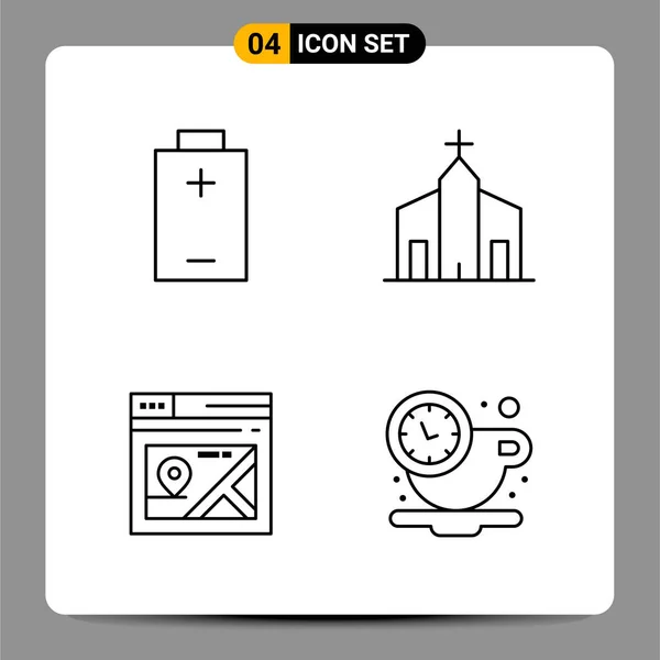 Set Universal Creative Icons Simply Vector Illustrations Web Mobile Apps — Stock Vector