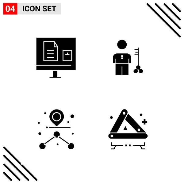 Iconos Creativos Conjunto Diseño Sobre Fondo Blanco — Vector de stock