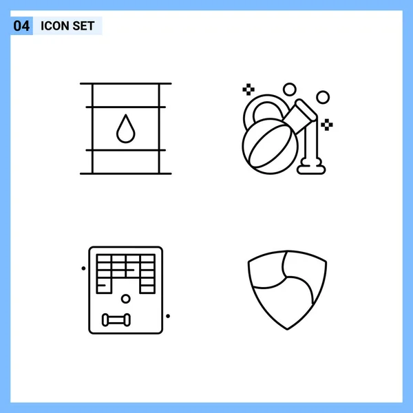 Conjunto Iconos Creativos Universales Simplemente Vector Ilustraciones Para Aplicaciones Web — Vector de stock