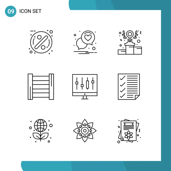 Set Universal Creative Icons Simply Vector Illustrations Web Mobile Apps — Stock Vector