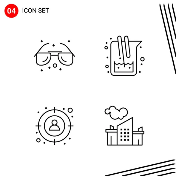 Conjunto Iconos Creativos Universales Simplemente Vector Ilustraciones Para Aplicaciones Web — Archivo Imágenes Vectoriales