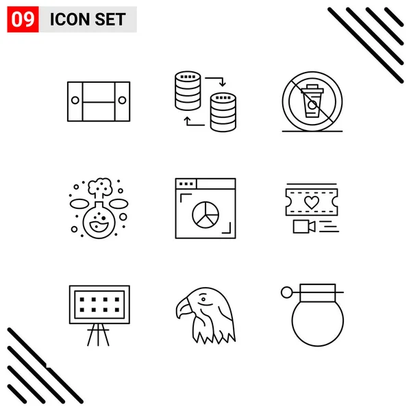 Conjunto Iconos Creativos Universales Simplemente Vector Ilustraciones Para Aplicaciones Web — Vector de stock