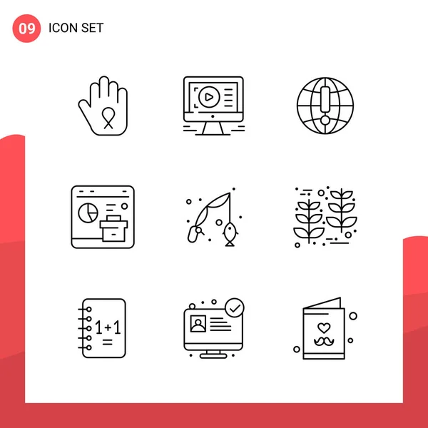 Set Universal Creative Icons Simply Vector Illustrations Web Mobile Apps — Stock Vector