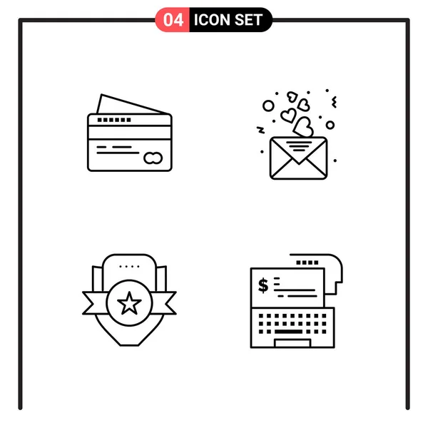 Conjunto Iconos Creativos Universales Simplemente Vector Ilustraciones Para Aplicaciones Web — Vector de stock