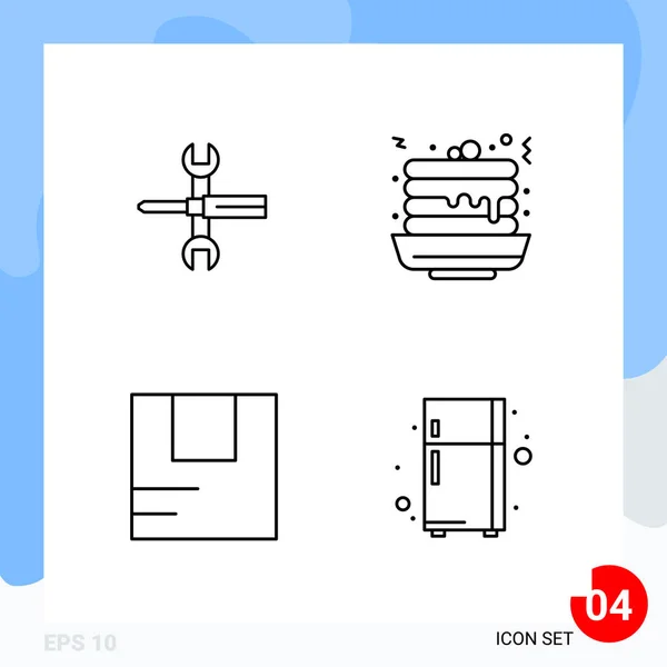 Set Universeller Kreativer Symbole Einfach Vektorillustrationen Für Web Und Mobile — Stockvektor