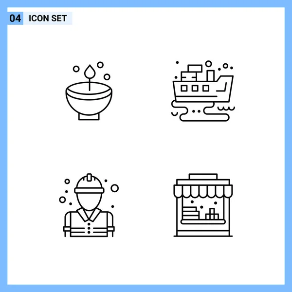 Conjunto Iconos Creativos Universales Simplemente Vector Ilustraciones Para Aplicaciones Web — Vector de stock