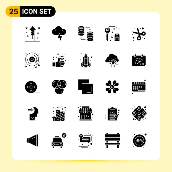 Conjunto Iconos Creativos Universales Ilustración Vectorial — Vector de stock